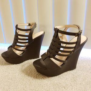 Charlotte Russe Brown Wedge Heels